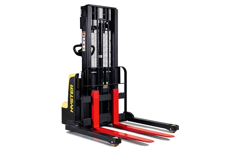 Pedestrian straddle leg stacker